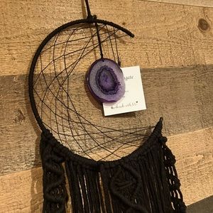 Purple Agate black moon dream catcher